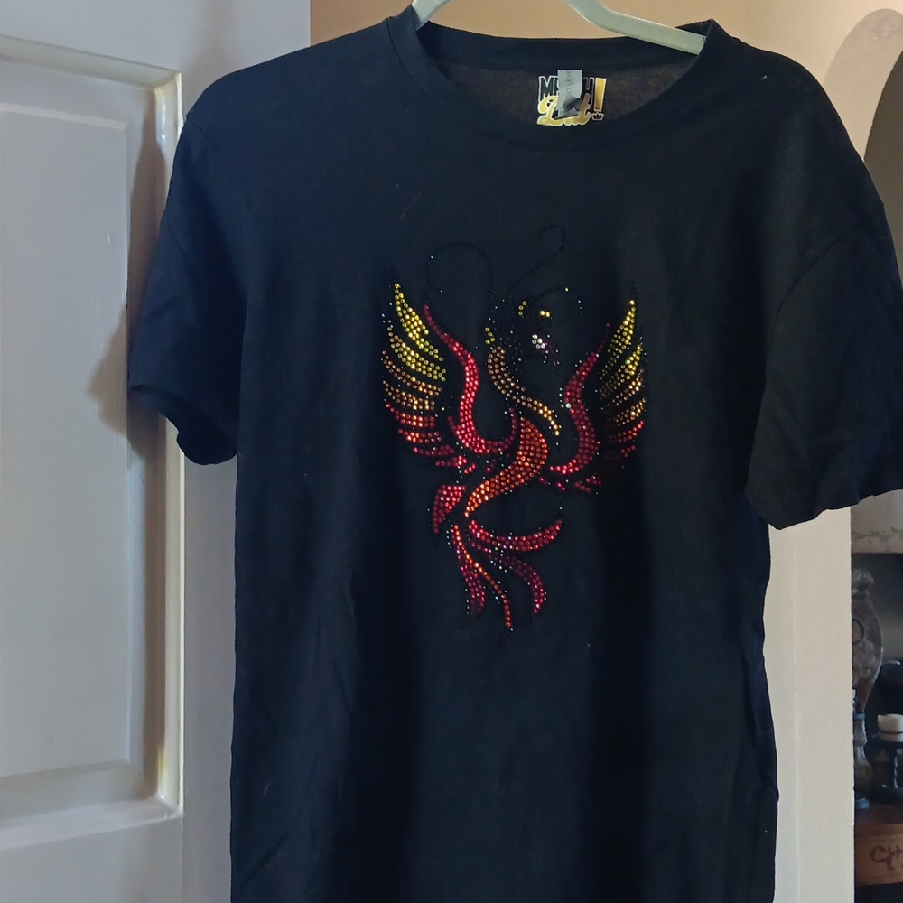 Phoenix rhinestone T-shirt Mardi Gras